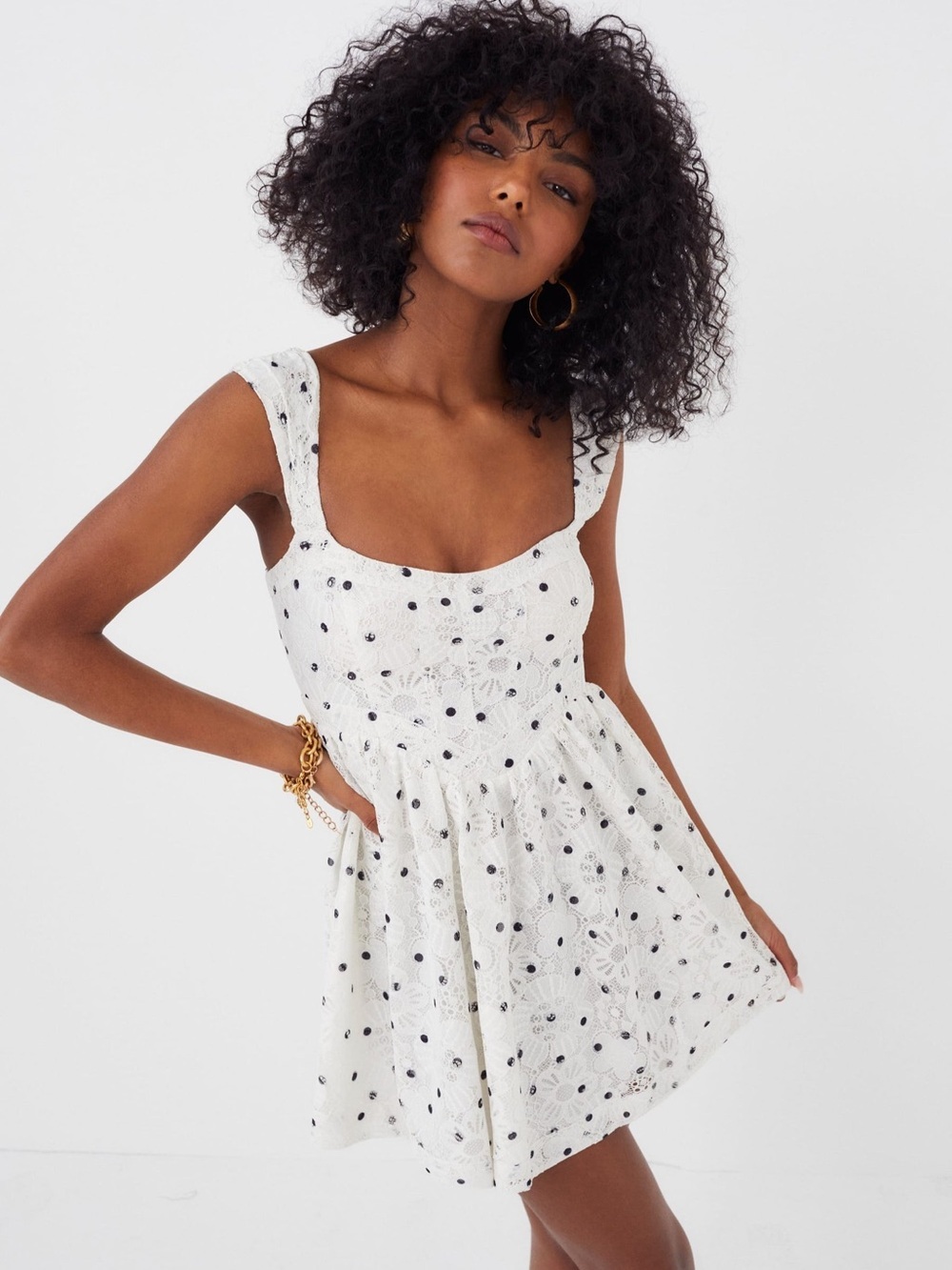For Love and Lemons Donna Mini Dress Polka Dot - Picture 7 of 7